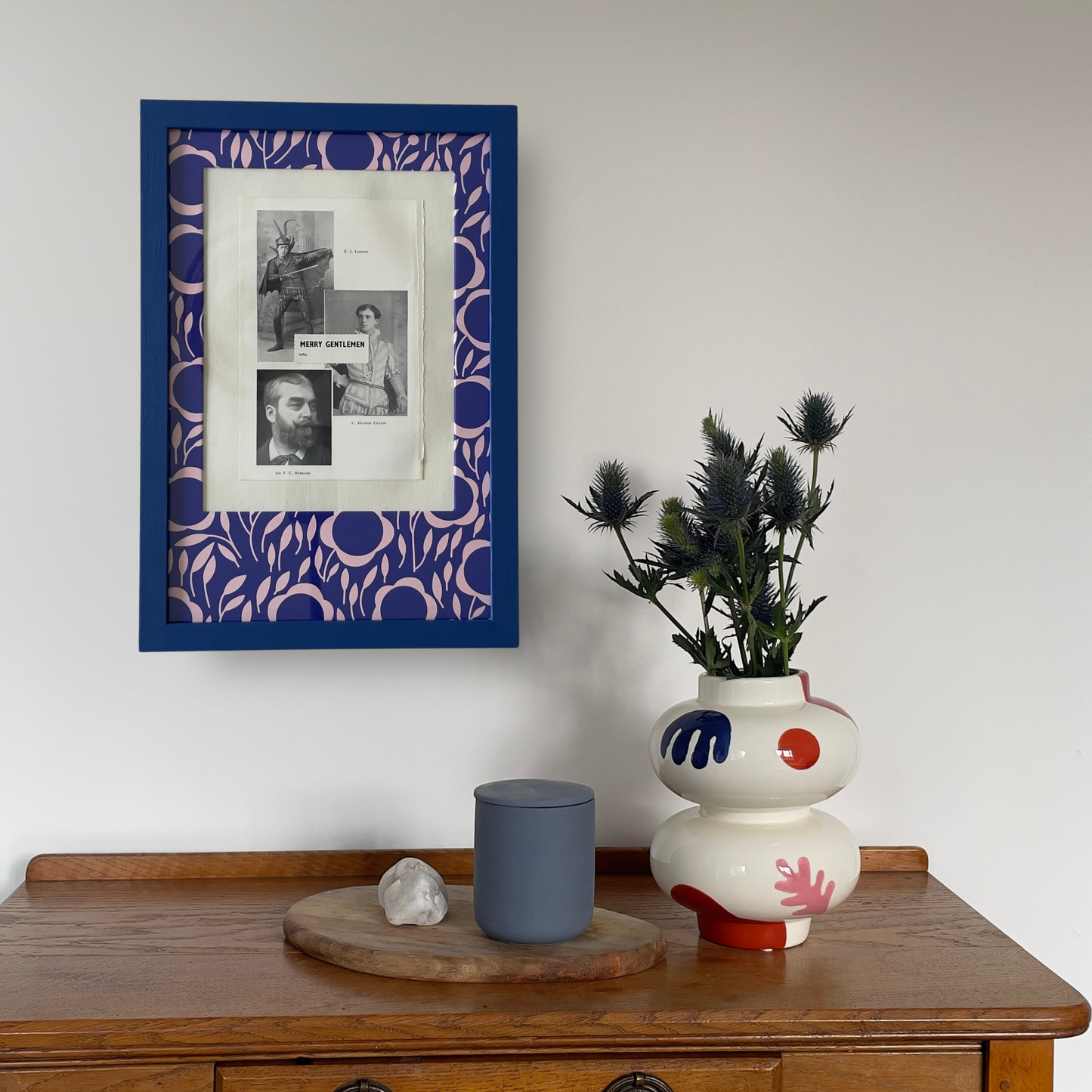 Merry Gentlemen | Framed Vintage Portrait Collage on Graphic Mount
