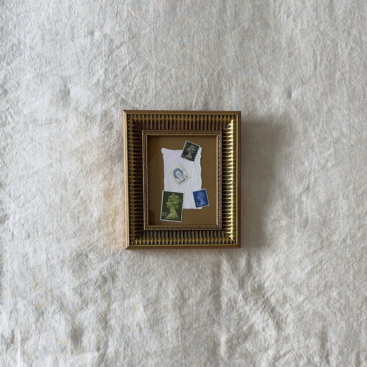 Queen & Country | Framed Vintage Stamps on Golden Mount