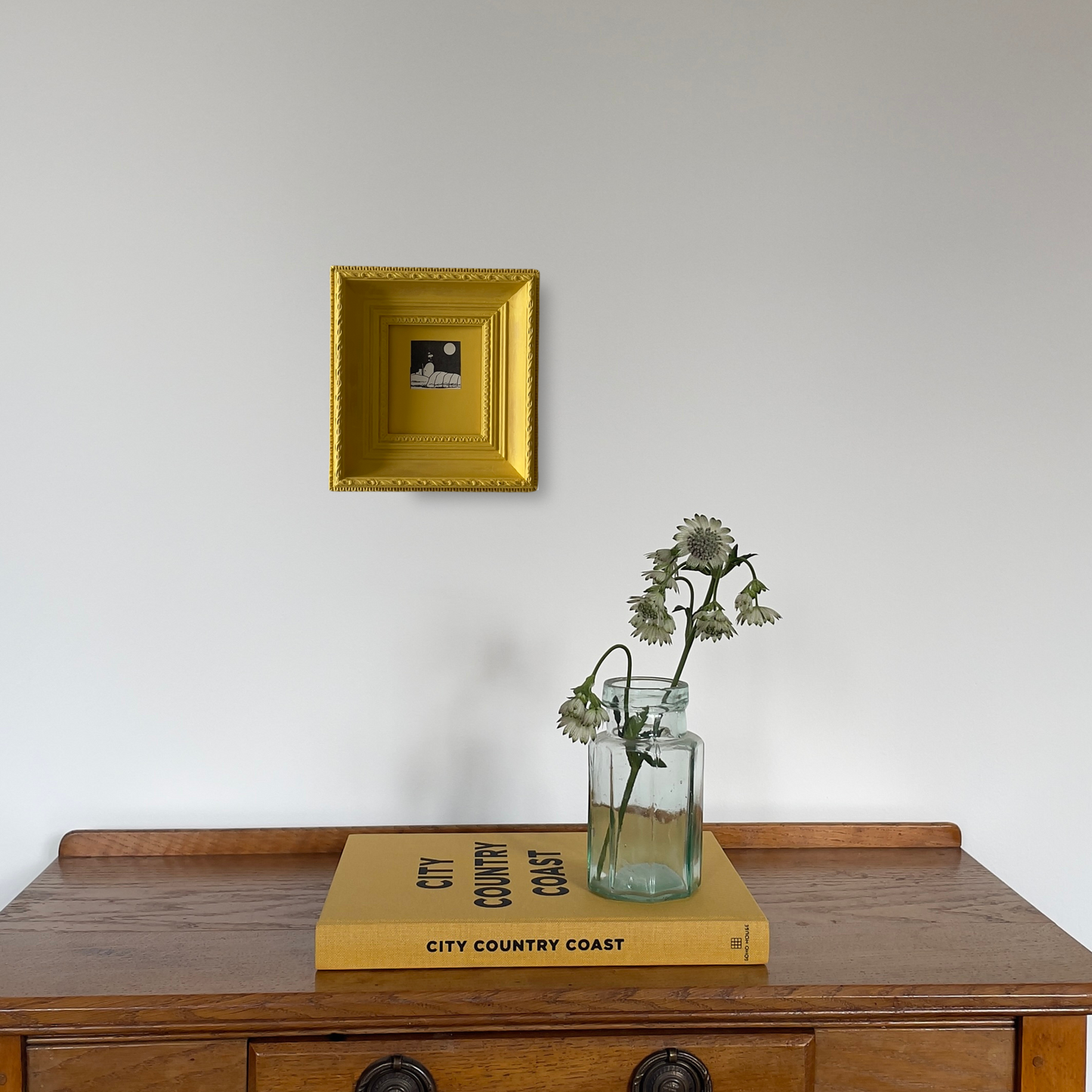 Night Watch with Snoopy | Framed Peanuts Comic Panel on Yellow Mount