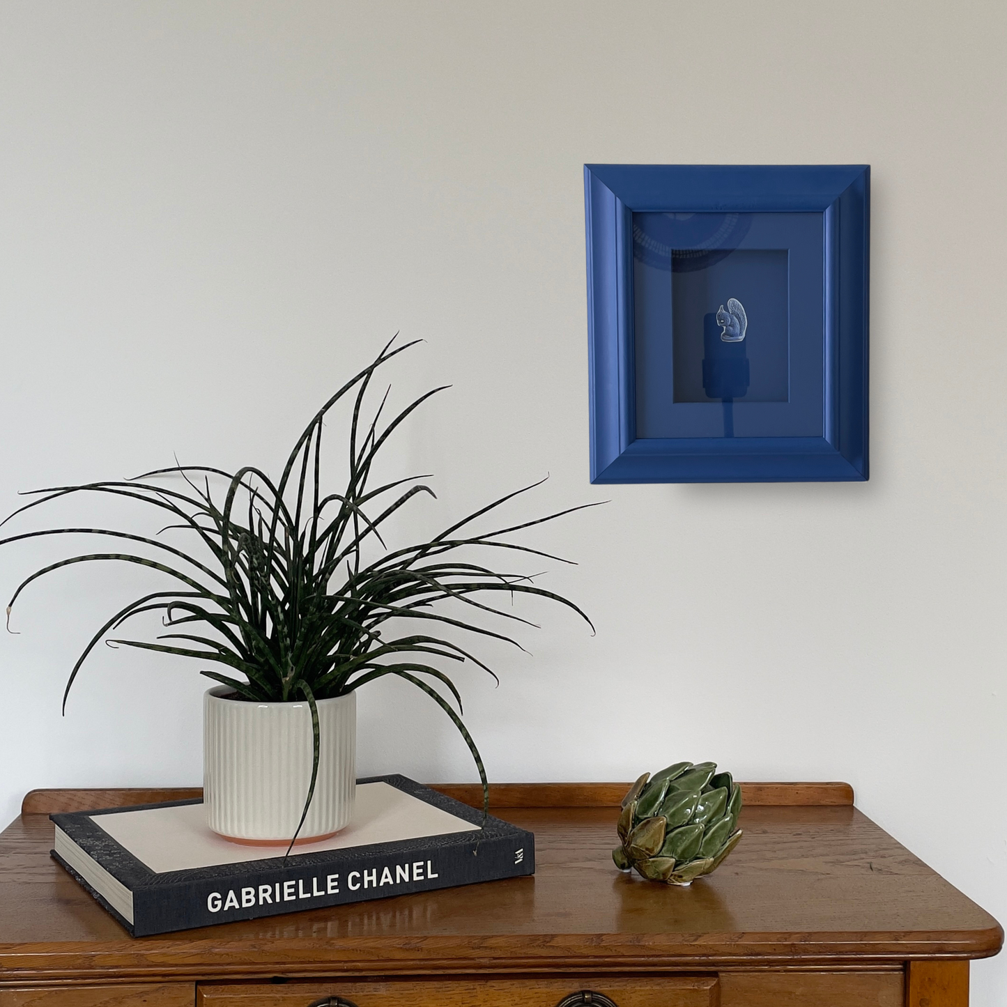Casual Forest Mischief | Framed Vintage Squirrel Ephemera on Painted Mount