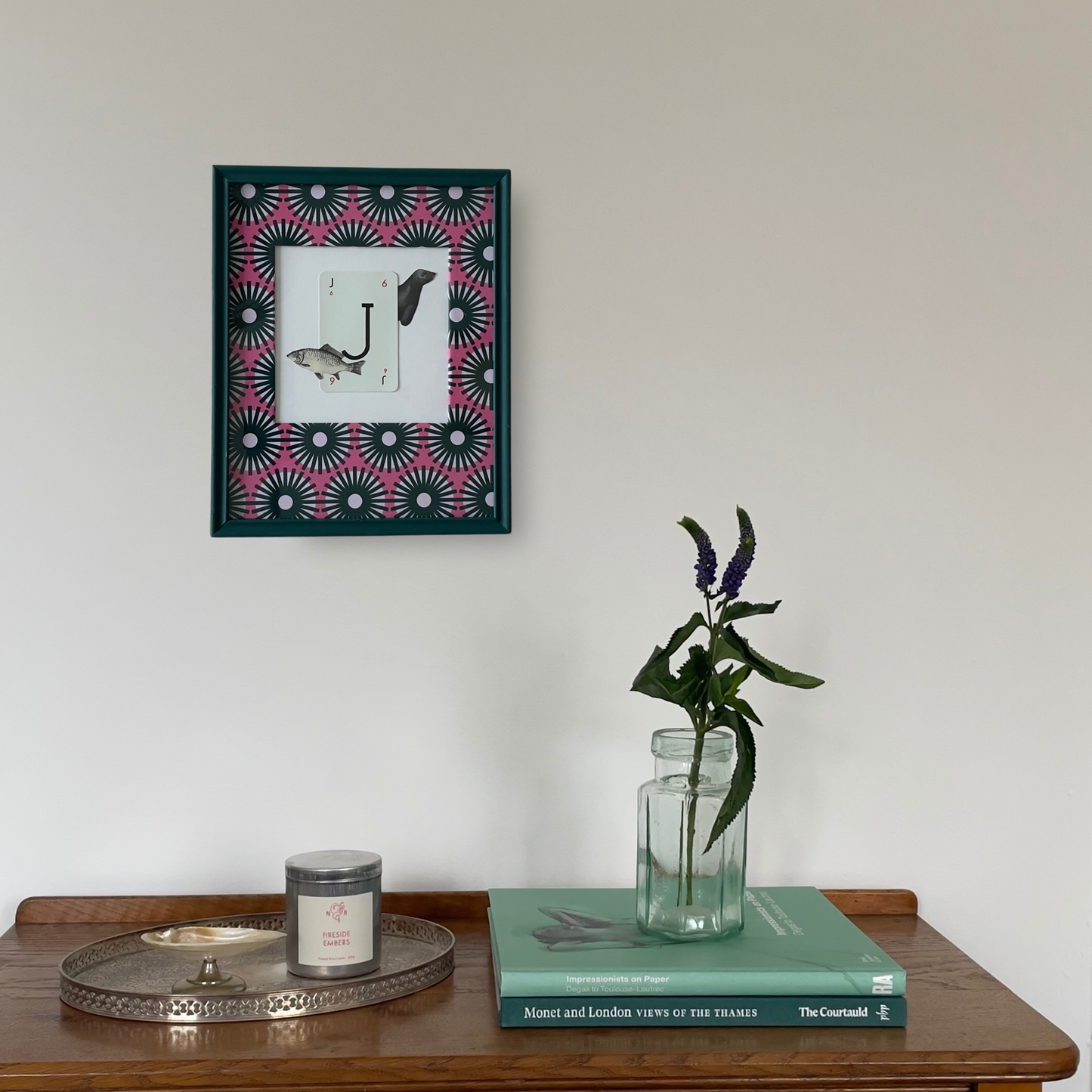 Jazzy J | Framed Vintage Card Collage on Graphic Mount