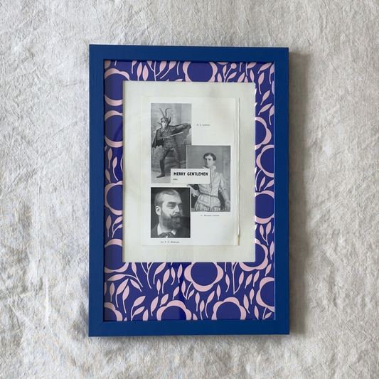 Merry Gentlemen | Framed Vintage Portrait Collage on Graphic Mount