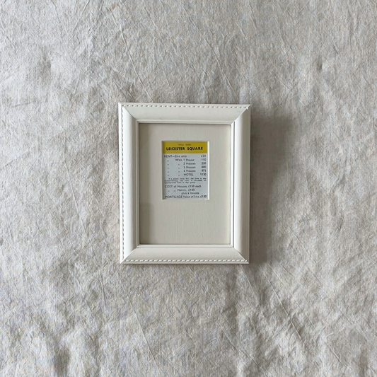 Leicester Square (Formerly Affordable) | Framed Monopoly Card on White Mount