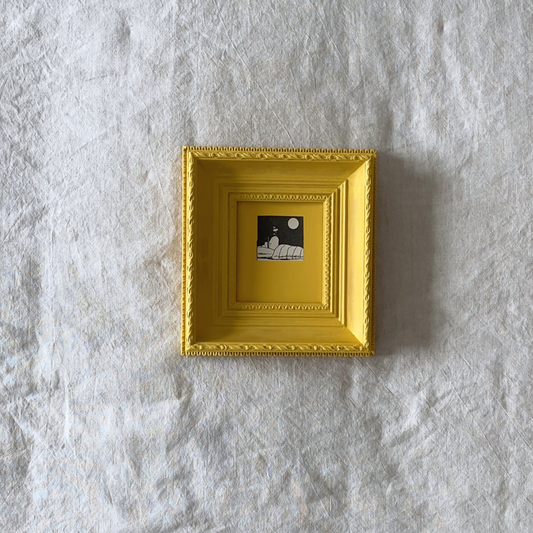 Night Watch with Snoopy | Framed Peanuts Comic Panel on Yellow Mount